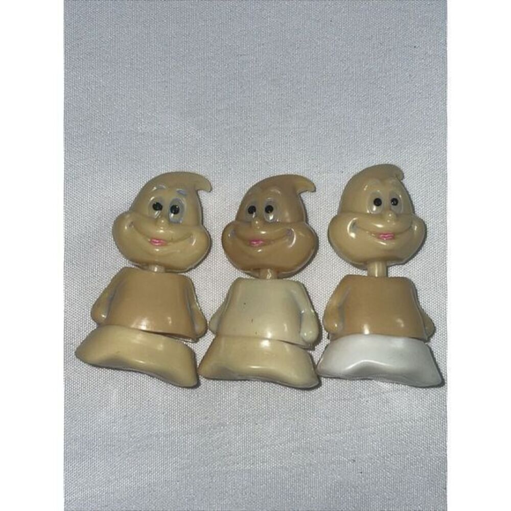 3 VINTAGE WHITE GHOST BOBBLEHEAD CAKE TOPPER HALLOWEEN PARTY TABLE DECOR